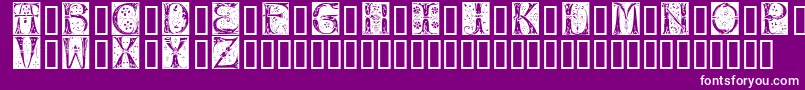 Jugend Font – White Fonts on Purple Background