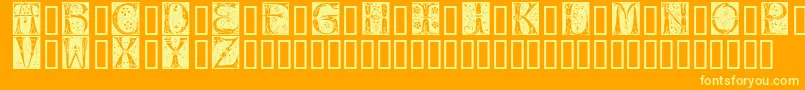 Jugend Font – Yellow Fonts on Orange Background