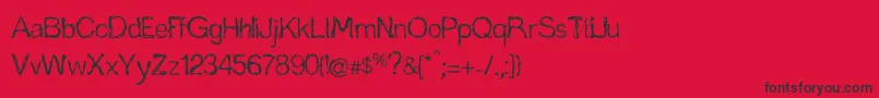 Marina Font – Black Fonts on Red Background