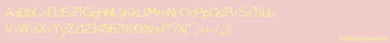 Marina Font – Yellow Fonts on Pink Background