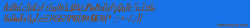 Подробнее о шрифте AlternationCondensedItalic Шрифт AlternationCondensedItalic – коричневые шрифты на синем фоне