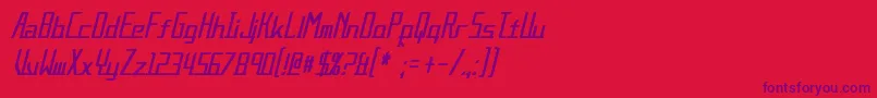 AlternationCondensedItalic Font – Purple Fonts on Red Background