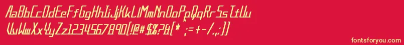 AlternationCondensedItalic Font – Yellow Fonts on Red Background