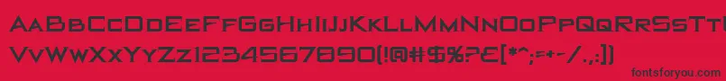 Blackhole Font – Black Fonts on Red Background