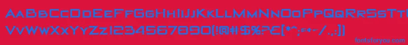 Blackhole Font – Blue Fonts on Red Background