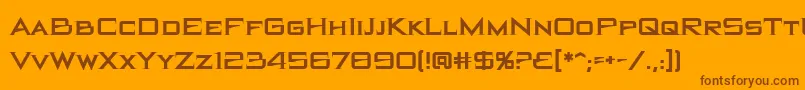 Blackhole Font – Brown Fonts on Orange Background