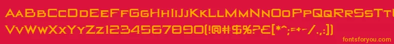 Blackhole Font – Orange Fonts on Red Background