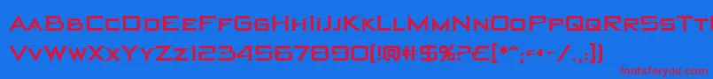 Blackhole Font – Red Fonts on Blue Background