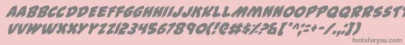 44i Font – Gray Fonts on Pink Background