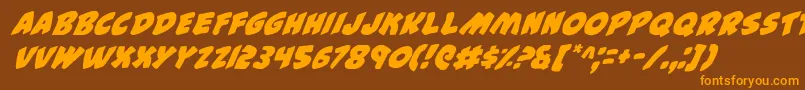 44i Font – Orange Fonts on Brown Background