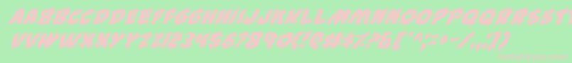 44i Font – Pink Fonts on Green Background