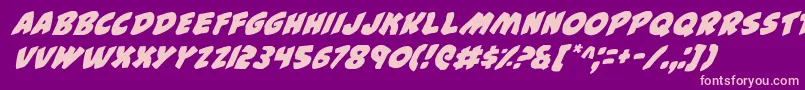 44i Font – Pink Fonts on Purple Background
