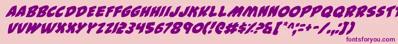 44i Font – Purple Fonts on Pink Background