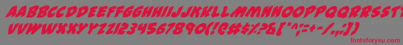 44i Font – Red Fonts on Gray Background