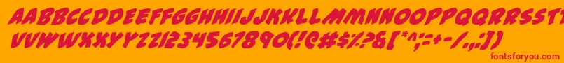 44i Font – Red Fonts on Orange Background