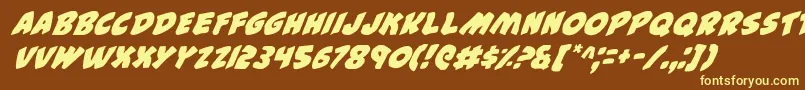 44i Font – Yellow Fonts on Brown Background