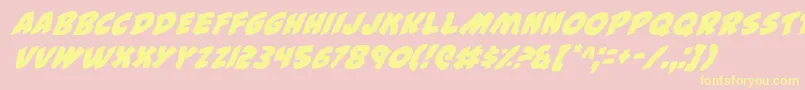 44i Font – Yellow Fonts on Pink Background