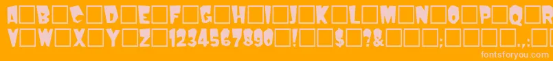 Kerouac Font – Pink Fonts on Orange Background