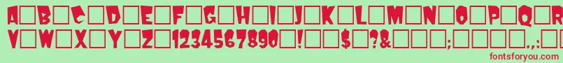 Kerouac Font – Red Fonts on Green Background