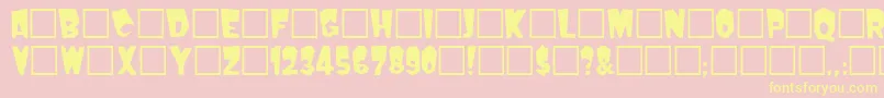 Kerouac Font – Yellow Fonts on Pink Background
