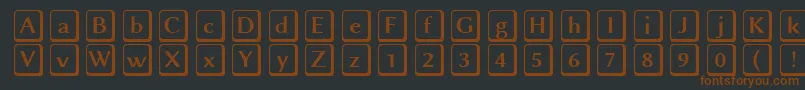 LinbiolinumK-fontti – ruskeat fontit mustalla taustalla