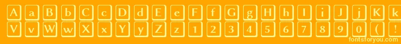 LinbiolinumK Font – Yellow Fonts on Orange Background