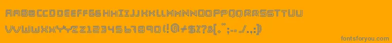 Simulacre Font – Gray Fonts on Orange Background