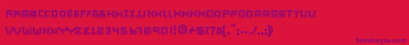 Simulacre Font – Purple Fonts on Red Background