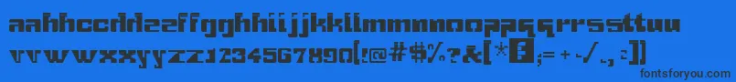GridbreakSans Font – Black Fonts on Blue Background