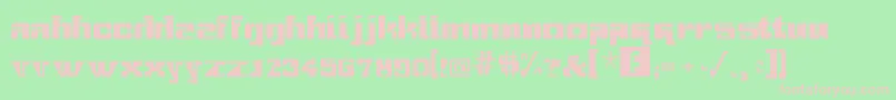 GridbreakSans-fontti – vaaleanpunaiset fontit vihreällä taustalla