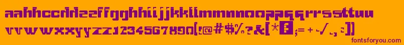 Шрифт GridbreakSans – фиолетовые шрифты на оранжевом фоне