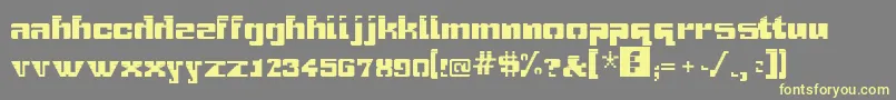 GridbreakSans-fontti – keltaiset fontit harmaalla taustalla