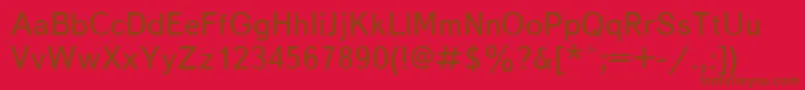 Textbk Font – Brown Fonts on Red Background