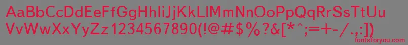 Textbk Font – Red Fonts on Gray Background