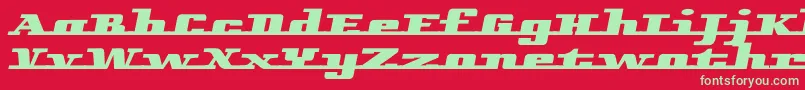 フォントRemarcle – 赤い背景に緑の文字