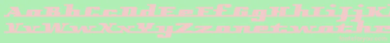 Remarcle-fontti – vaaleanpunaiset fontit vihreällä taustalla