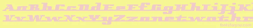 フォントRemarcle – ピンクのフォント、黄色の背景