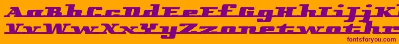 フォントRemarcle – オレンジの背景に紫のフォント