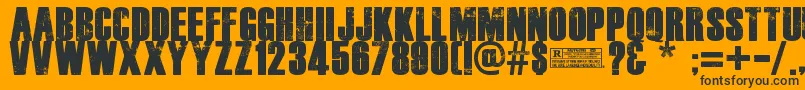 DeadKansas Font – Black Fonts on Orange Background