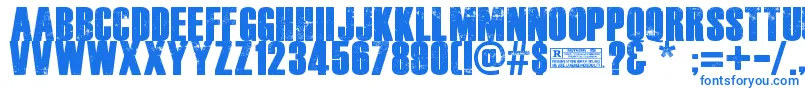 DeadKansas Font – Blue Fonts on White Background