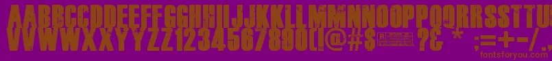 Шрифт DeadKansas – коричневые шрифты на фиолетовом фоне