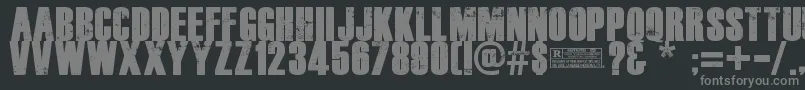 DeadKansas Font – Gray Fonts on Black Background