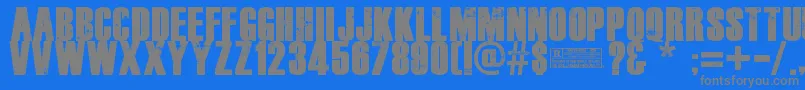 DeadKansas Font – Gray Fonts on Blue Background