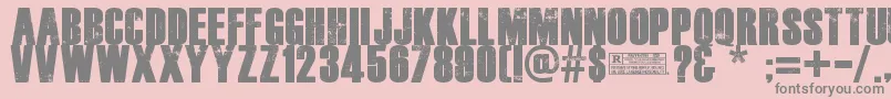 DeadKansas Font – Gray Fonts on Pink Background