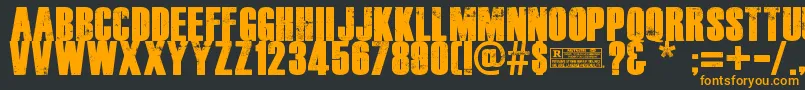 Шрифт DeadKansas – оранжевые шрифты на чёрном фоне