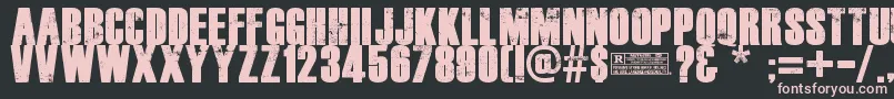 Шрифт DeadKansas – розовые шрифты на чёрном фоне