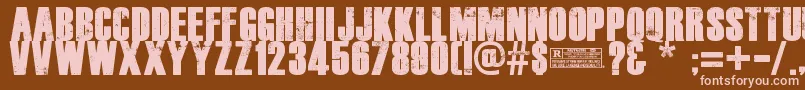 DeadKansas Font – Pink Fonts on Brown Background