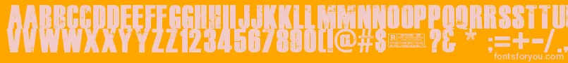 DeadKansas Font – Pink Fonts on Orange Background