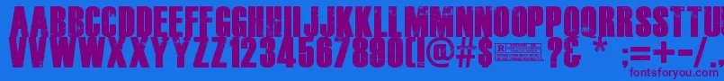 Шрифт DeadKansas – фиолетовые шрифты на синем фоне