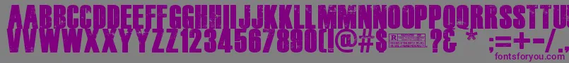 Шрифт DeadKansas – фиолетовые шрифты на сером фоне